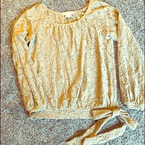 Gorgeous lace tan Michael Kors top